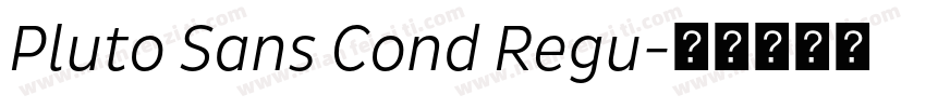 Pluto Sans Cond Regu字体转换